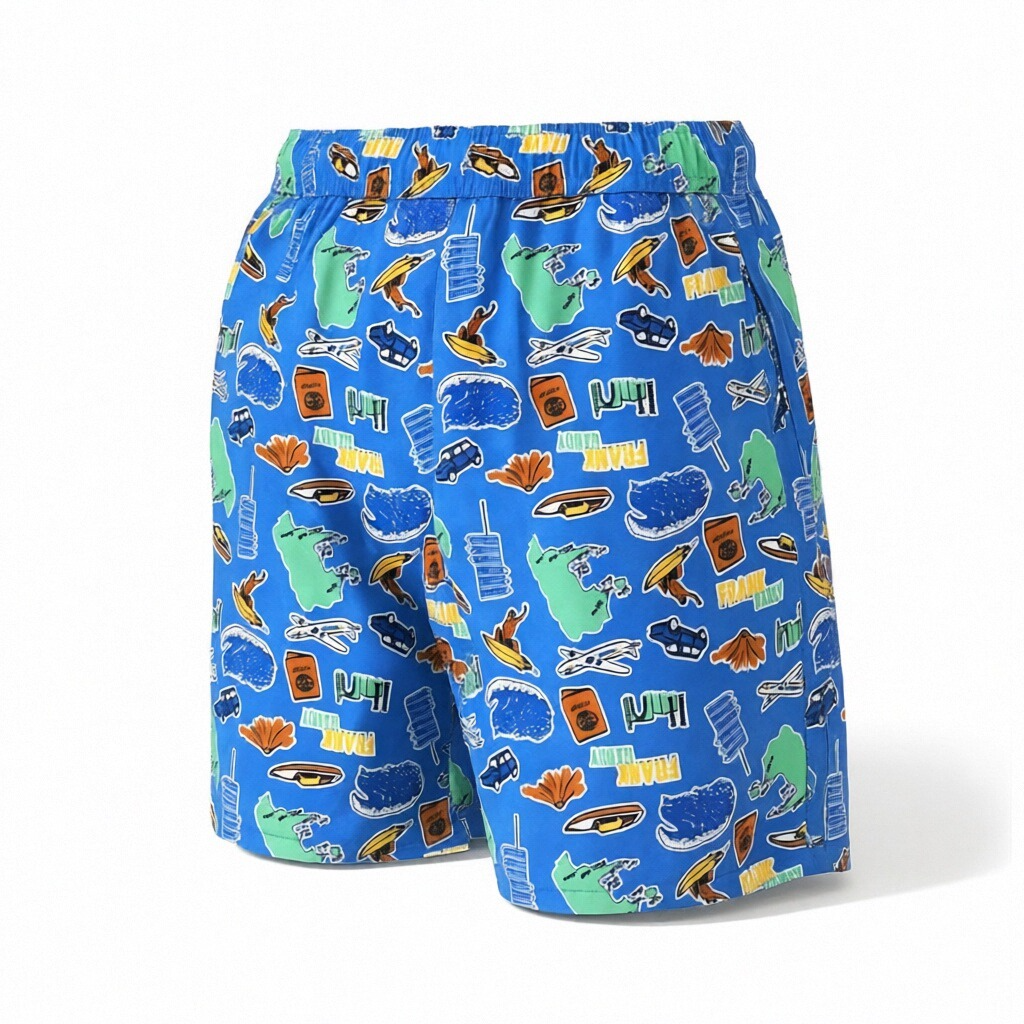 men allover print beach shorts - Image 2