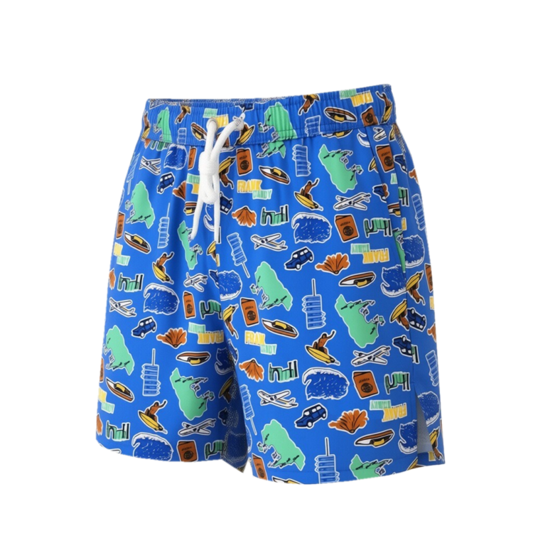 men allover print beach shorts