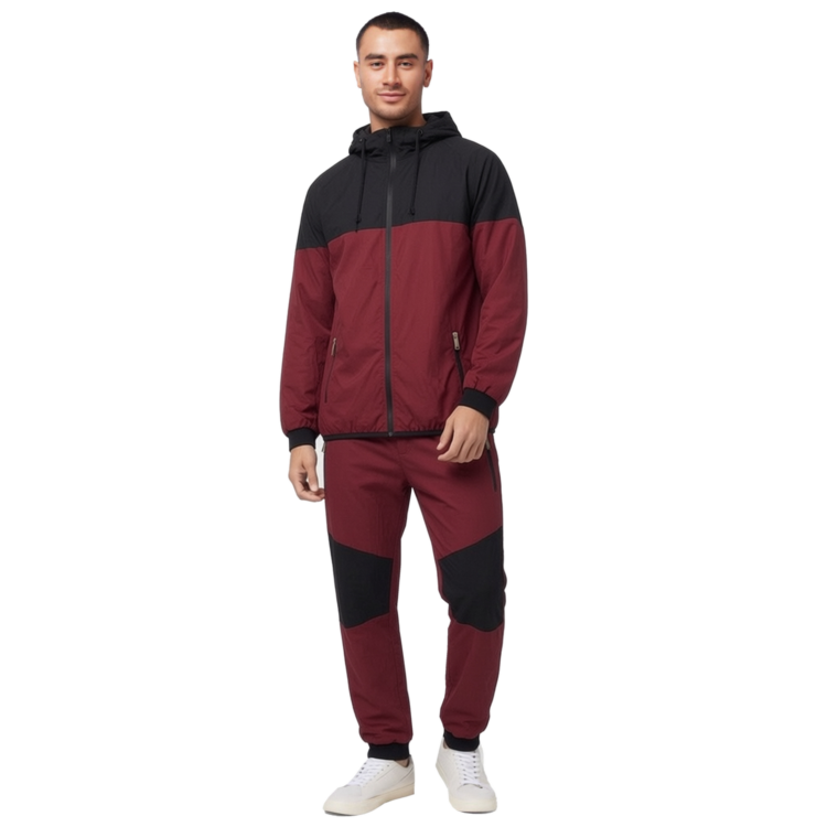 men color blocks tracksuit