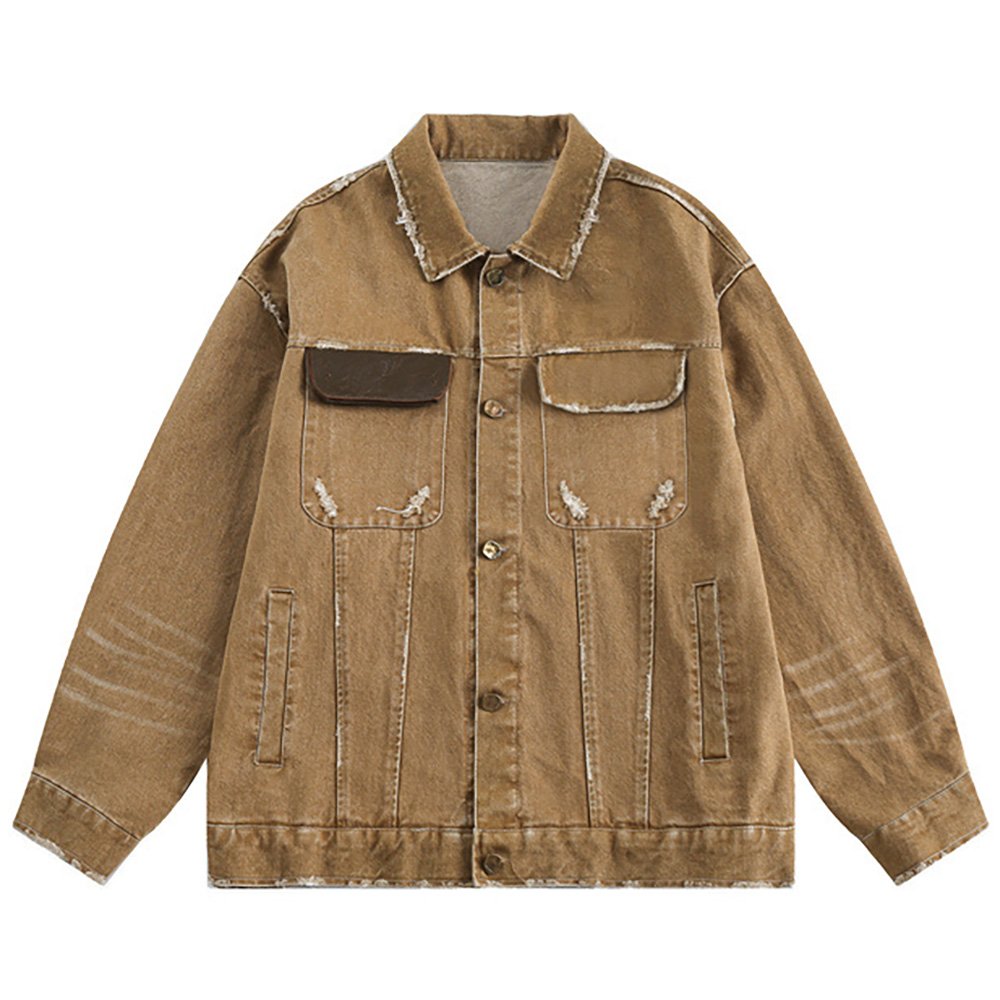 men's washed denim jacket