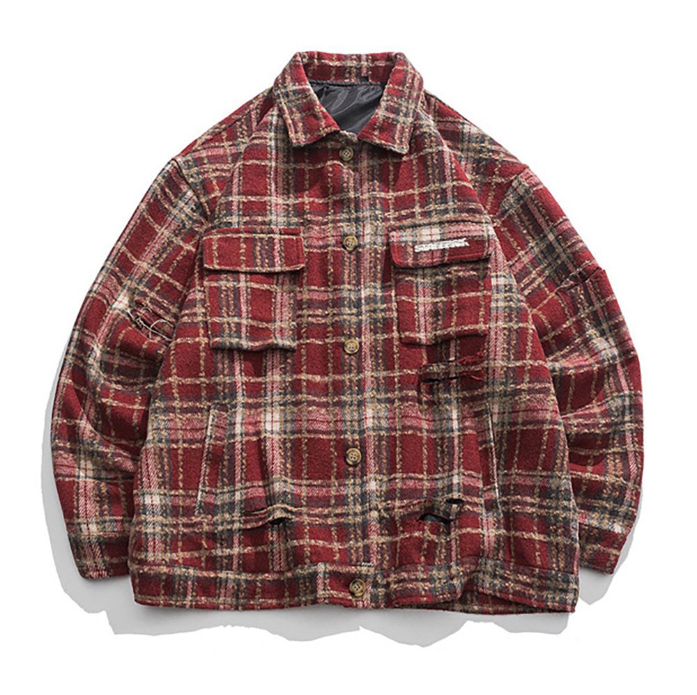unisex check coach jacket